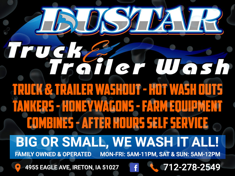 DUSTAR TRUCK & TRAILER WASH OUT, SIOUX COUNTY, IA