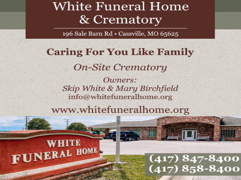 white funeral home, barry county, mo