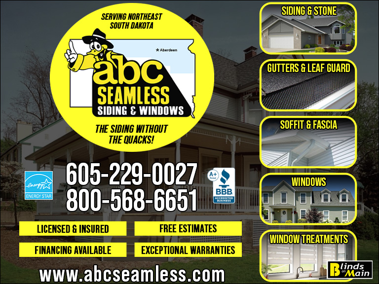 Abc seamless gutters brown county, sd