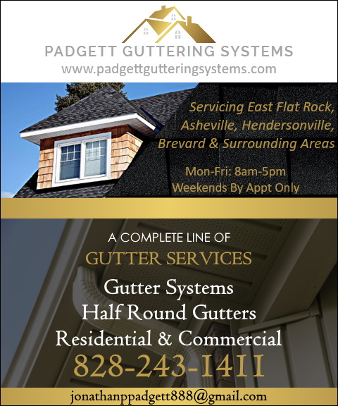 PADGETT GUTTERING SYSTEMS, HENDERSON COUNTY, NC