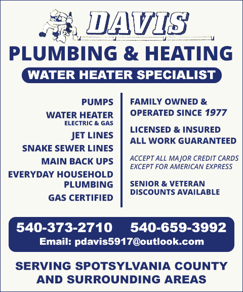 DAVIS PLUMBING & HEATING, SPOTSYLVANIA COUNTY, VA