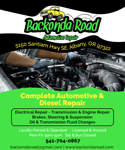 BACKONDA ROAD AUTOMOTIVE REPAIR, LINN COUNTY, OR