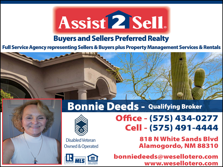 BONNIE DEEDS, ASSIST 2 SELL BUYERS & SELLERS PREFERRED REALTY, OTERO COUNTY, NM