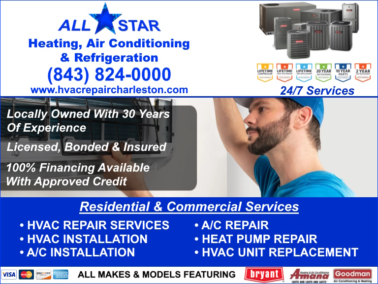 ALL STAR HEATING, AIR CONDITIONING & REFRIGERATION, DORCHESTER COUNTY, SC