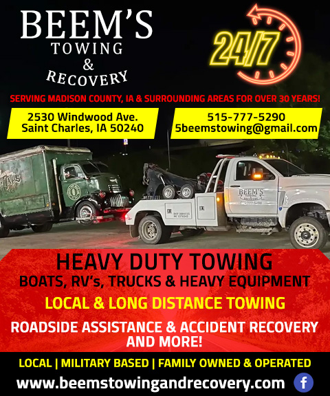 BEEM’S TOWING & RECOVERY, MADISON COUNTY, IA