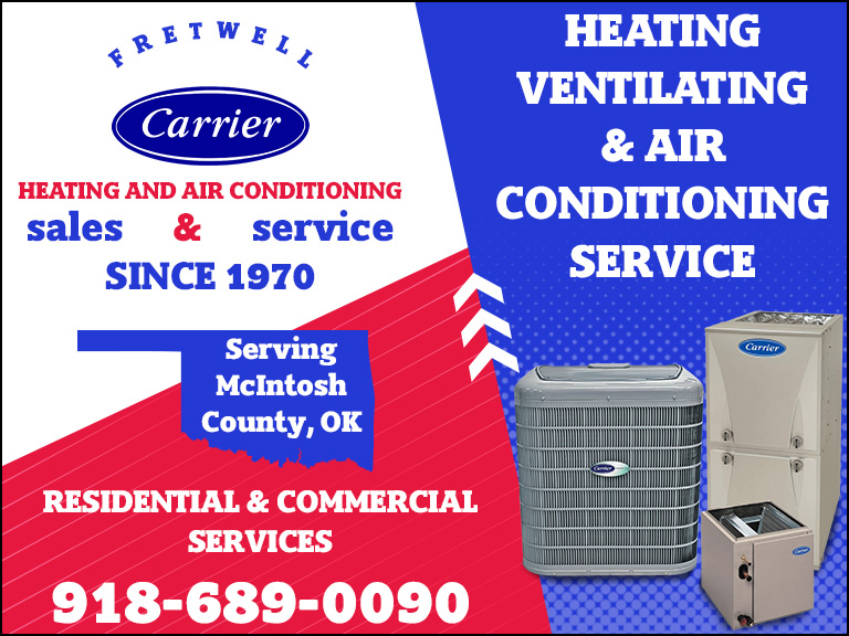 FRETWELL HEATING AND AIR CONDITIONING, MCINTOSH COUNTY, OK