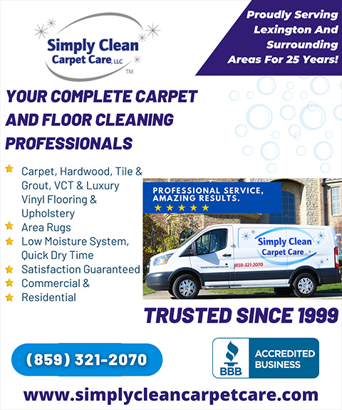SIMPLY CLEAN CARPET CARE, FAYETTE COUNTY, KY