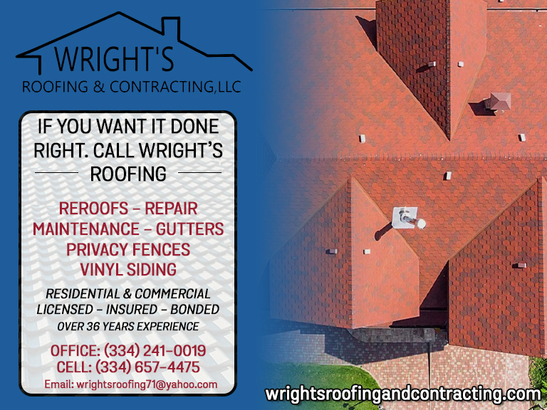 WRIGHT’S ROOFING, MONTGOMERY COUNTY, AL