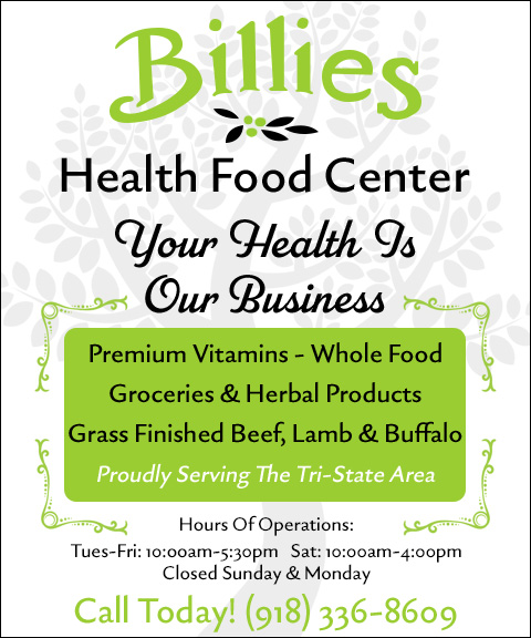 Billie’s health store, Washington county, ok