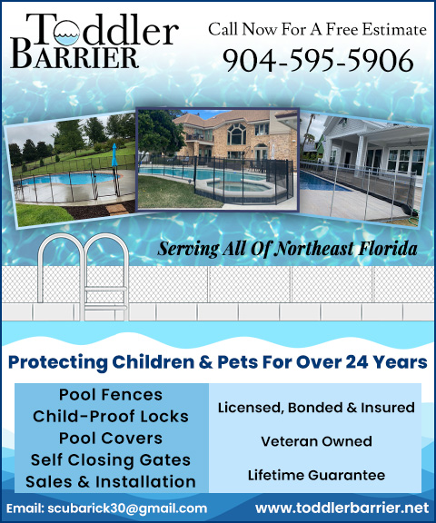 TODDLER BARRIER POOL SAFETY FENCES, DUVAL COUNTY, FL