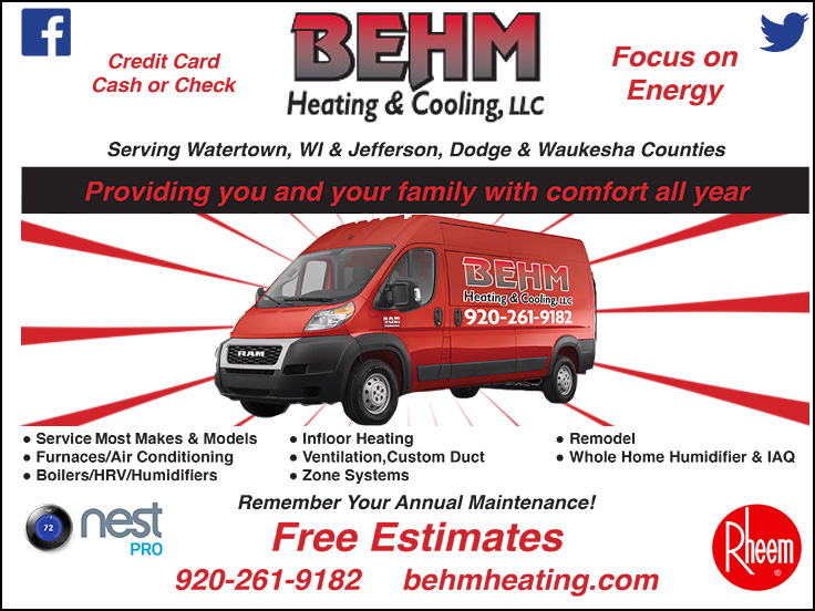 BEHM HEATING & COOLING, JEFFERSON COUNTY, WI