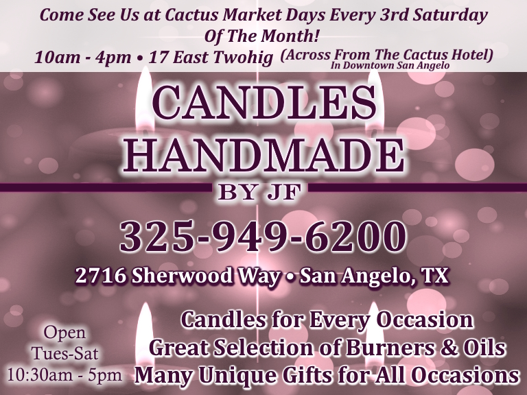 CANDLES HANDMADE BY JF, Tom Green County, TX