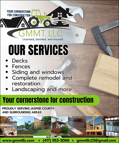 GMMT LLC CONSTRUCTION AND HANDYMAN SERVICES, JASPER COUNTY, MO