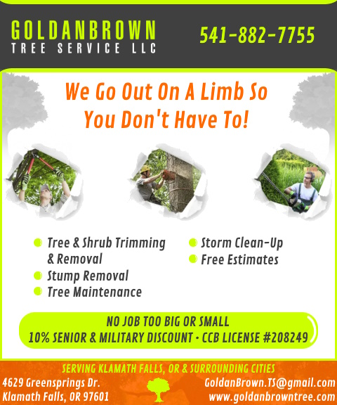 GOLDANBROWN TREE SERVICE, KLAMATH COUNTY, OR