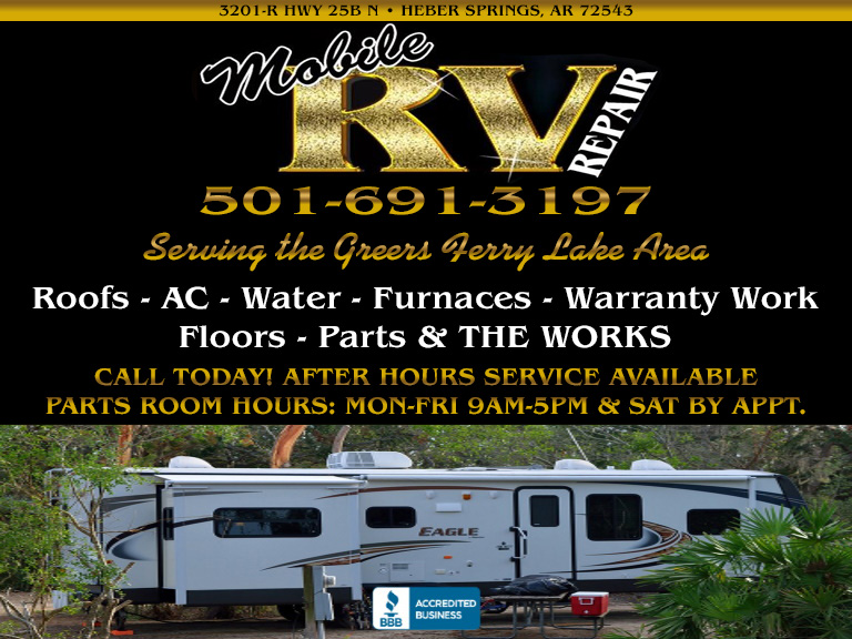 MOBILE RV REPAIR, CLEBURNE COUNTY, AR