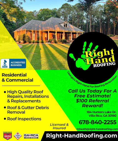 RIGHT-HAND ROOFING, CARROLL COUNTY, GA