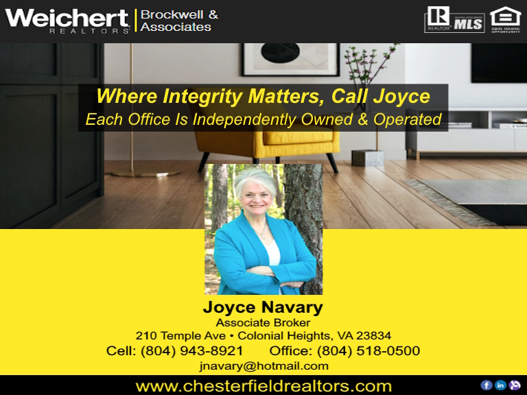 JOYCE NAVARY WEICHERT REALTORS, CHESTERFIELD COUNTY, VA