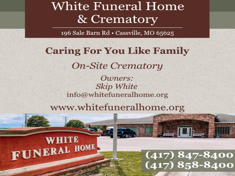 WHITE FUNERAL HOME AND CREMATORY, BARRY COUNTY, MO