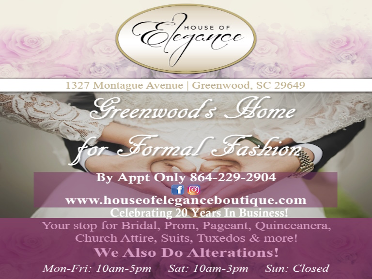 HOUSE OF ELEGANCE, GREENWOOD COUNTY, SC