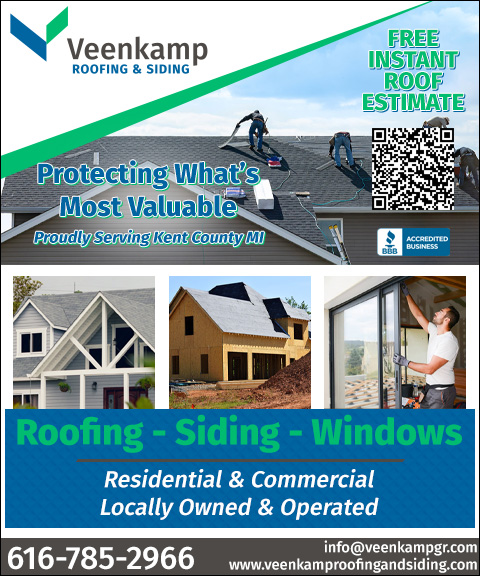 VEENKAMP ROOFING & SIDING, KENT COUNTY, MI