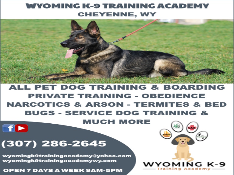 WYOMING K9 TRAINING ACADEMY, LARAMIE COUNTY, WY