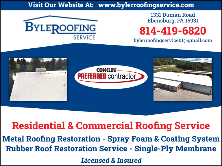 BYLER ROOFING SERVICE, INDIANA COUNTY, PA