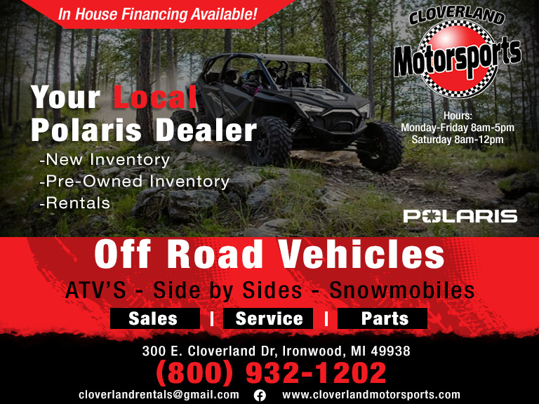 CLOVERLAND MOTORSPORTS, GOGEBIC COUNTY, MI