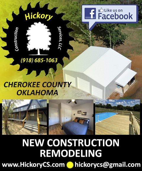 Hickory construction services, Cherokee county, ok