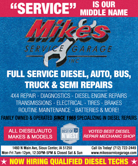 MIKES SERVICE GARAGE, SIOUX COUNTY, IA