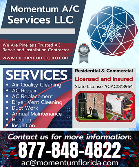 MOMENTUM A/C SERVICES, PINELLAS COUNTY, FL