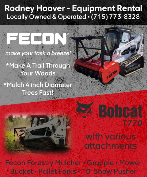 RODNEY HOOVER, EQUIPMENT RENTALS, TAYLOR COUNTY, WI