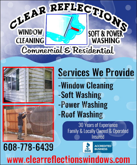 CLEAR REFLECTIONS, LLC DBA CLEAR REFLECTIONS WINDOW CLEANING & PRESSURE WASHING, GRANT COUNTY, WI