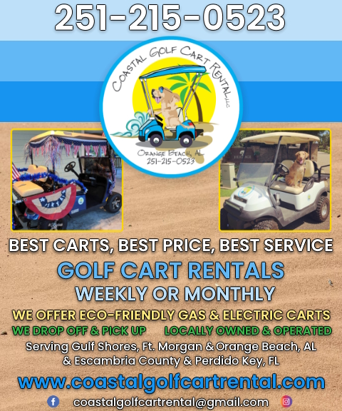 COASTAL GOLF CART RENTAL, BALDWIN COUNTY, AL