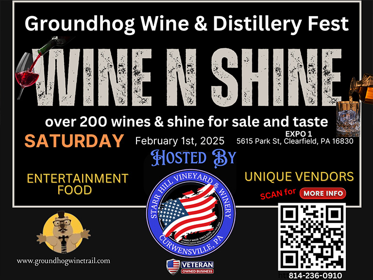 GROUNDHOG WINE TRAIL, CLEARFIELD COUNTY, PA