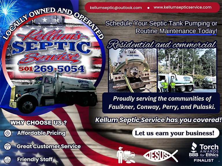 KELLUM SEPTIC SERVICE, FAULKNER COUNTY, AR