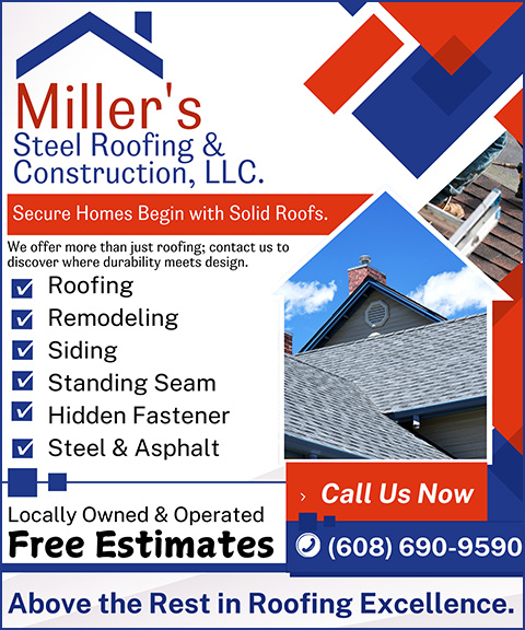 MILLER’S STEEL ROOFING & CONSTRUCTION, GRANT COUNTY, WI