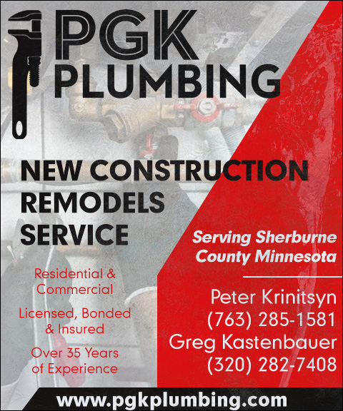 PGK PLUMBING, SHERBURNE COUNTY, MN