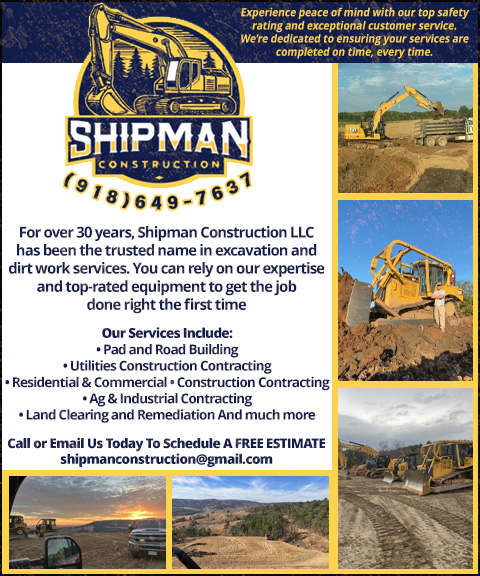 SHIPMAN CONSTRUCTION, LE FLORE COUNTY, OK