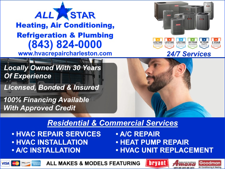 ALL STAR HEATING, AIR CONDITIONING, REFRIGERATION & PLUMBING, DORCHESTER COUNTY, SC