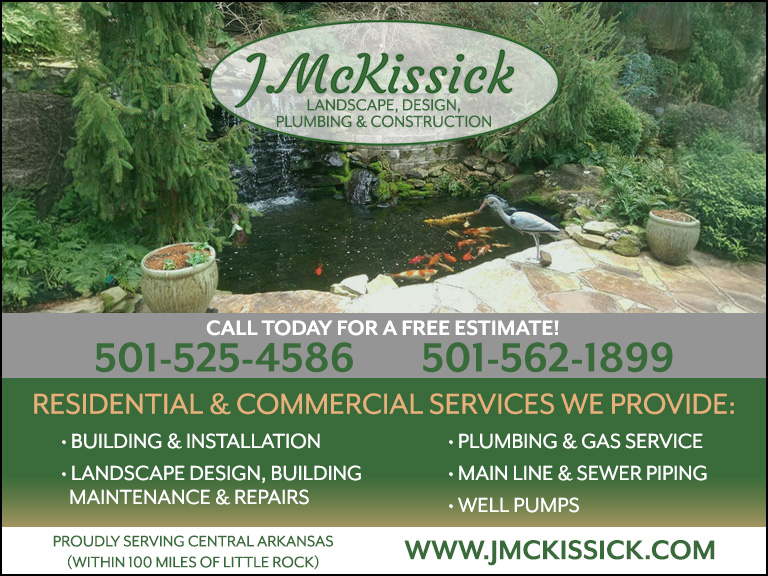 J. MCKISSICK LANDSCAPE, DESIGN, PLUMBING & CONSTRUCTION, PULASKI COUNTY, AR