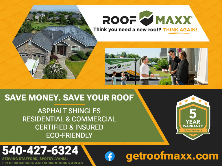 ROOF MAXX OF FREDERICKSBURG, SPOSTYLVANIA COUNTY, VA