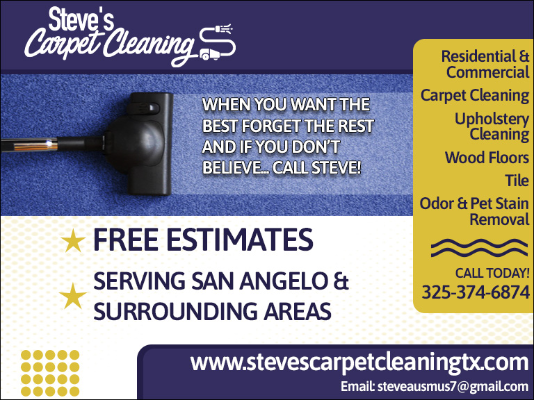 STEVE’S CARPET CLEANING, TOM GREEN COUNTY, TX