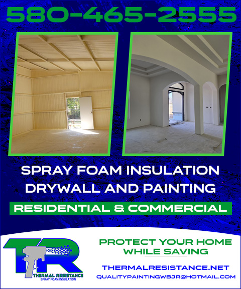 THERMAL RESISTANCE SPRAY FOAM, CARTER COUNTY, OK