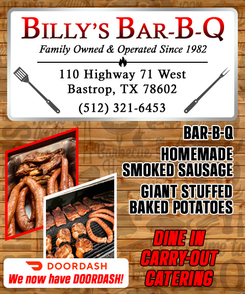 BILLY’S PIT BAR-B-Q, BASTROP COUNTY, TX