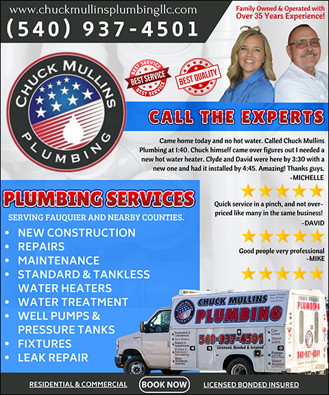 CHUCK MULLINS PLUMBING, FAUQUIER COUNTY, VA