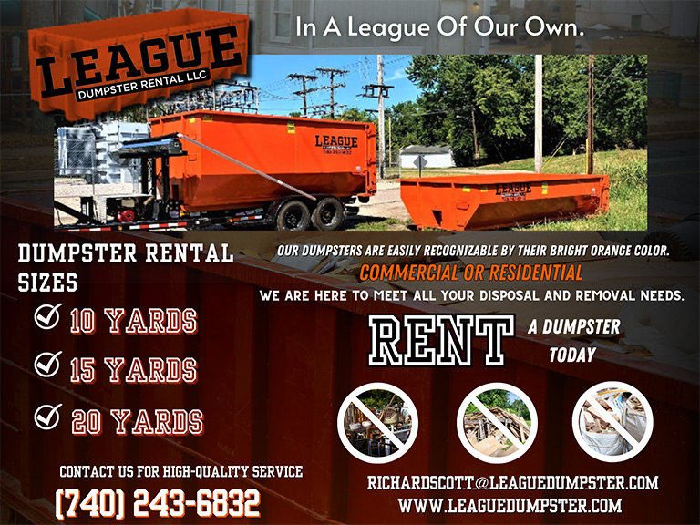 LEAGUE DUMPSTER RENTAL, FAIRFIELD COUNTY, OH