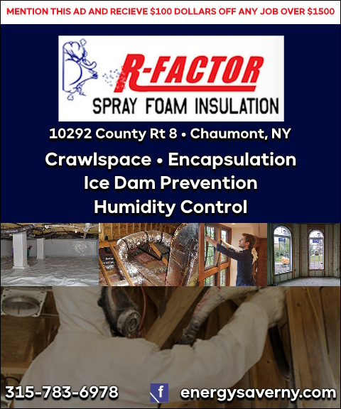 R-FACTOR SPRAY FOAM INSULATION, JEFFERSON COUNTY, NY