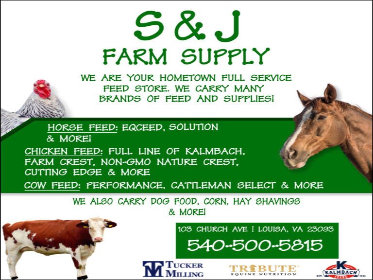 S & J FARM SUPPLY, LOUISA COUNTY, VA