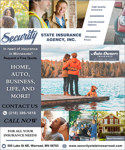 SECURITY STATE INSURANCE AGENCY, ROSEAU COUNTY, MN